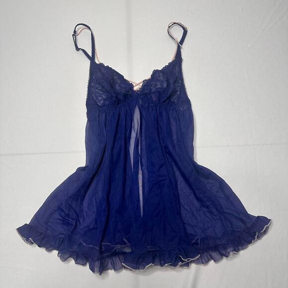 Victoria's Secret Tops - Victorias Secret Size Medium Vintage Fairy Core Laced Sheer Top With Open Back